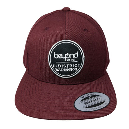 Beyond Vape U District Washington Snapback Hat Red OS Adjustable Classic Yupoong