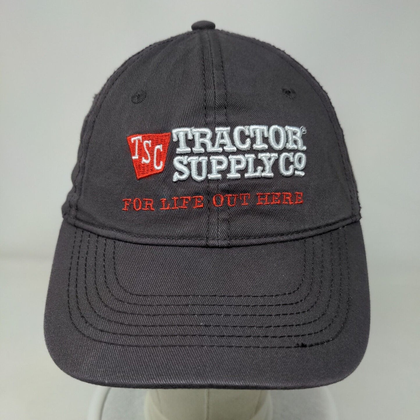 Tractor Supply Co Slideback Hat Gray One Size Embroidered 6 Panel
