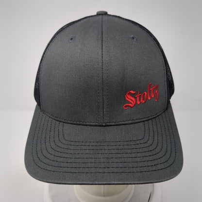 Stoltz Snapback Mesh Back Trucker Hat Gray One Size Adjustable 6 Panel