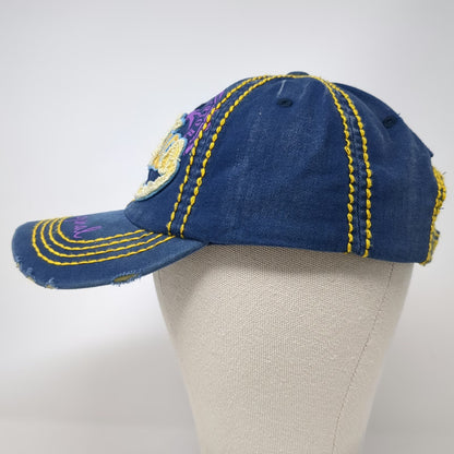 Robin Ruth Puerto Rico 1493 Baseball Cap Blue One Size Distressed Stitch hat