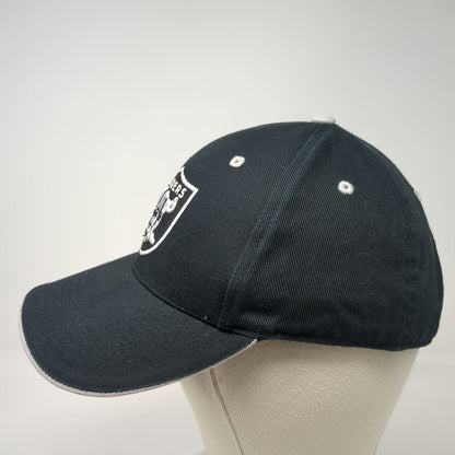Las Vegas Raiders NFL Team Apparel Black Gray One Size Strapback Embroidered Cap