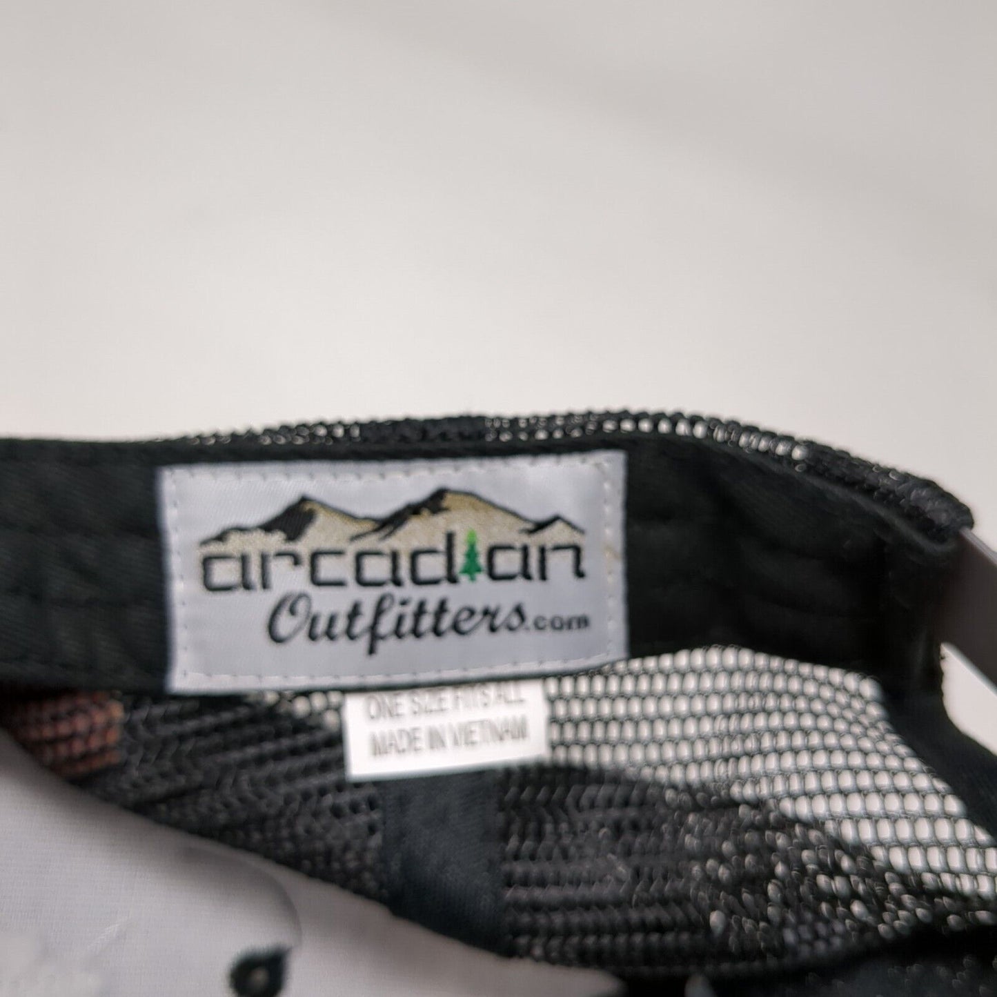 Flag Patch Snapback Trucker Hat Gray OSFA Mesh Back Arcadian Outfitters