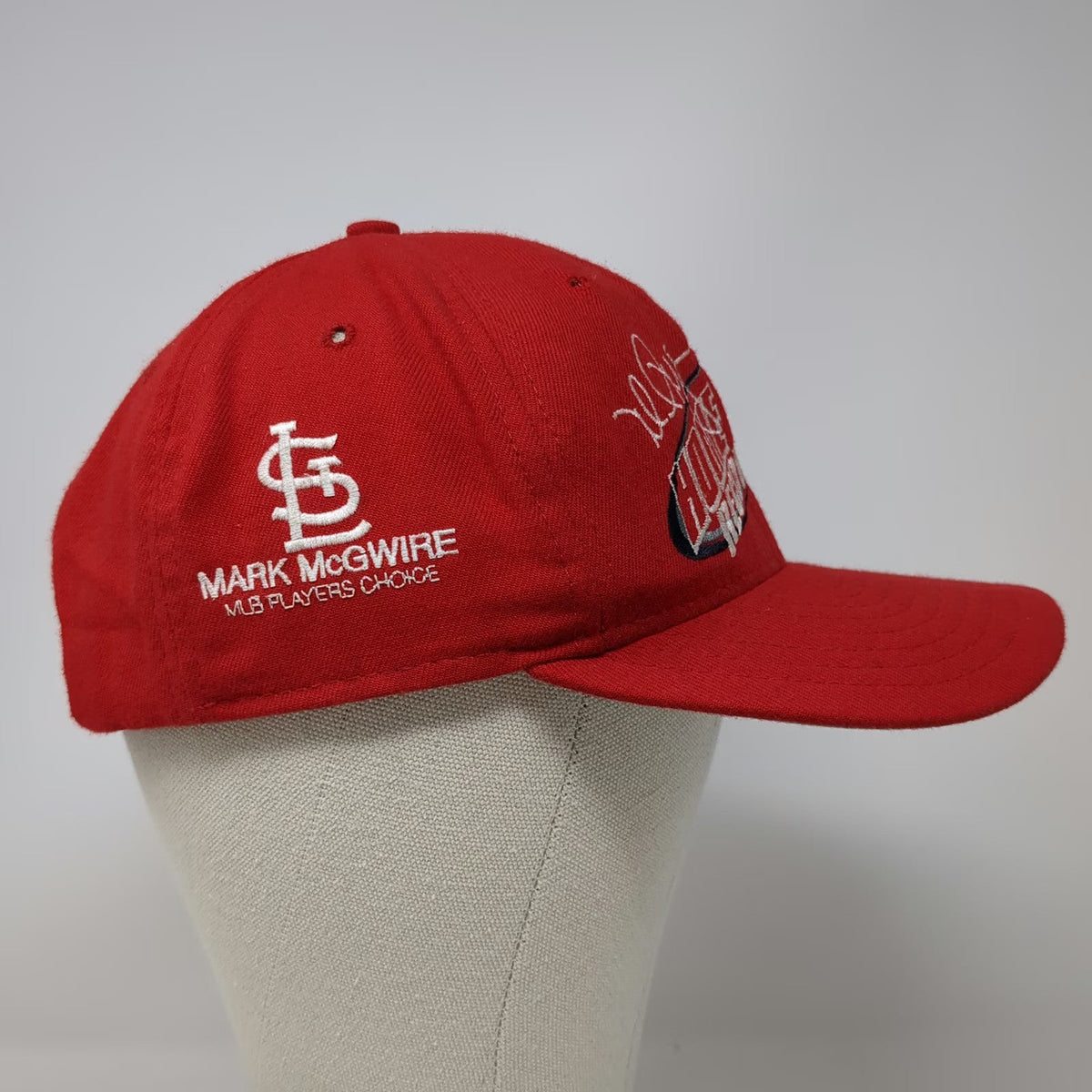 New Era Snapback Hat Red L Mark McGwire 62 Home Run Record St. Louis Cardinals