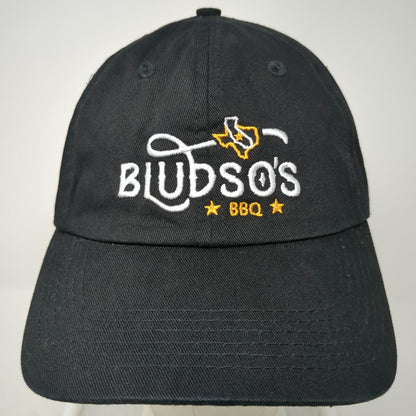 Bludso's BBQ Black Baseball Cap One Size Slideback Cotton Hat Texas Logo Star