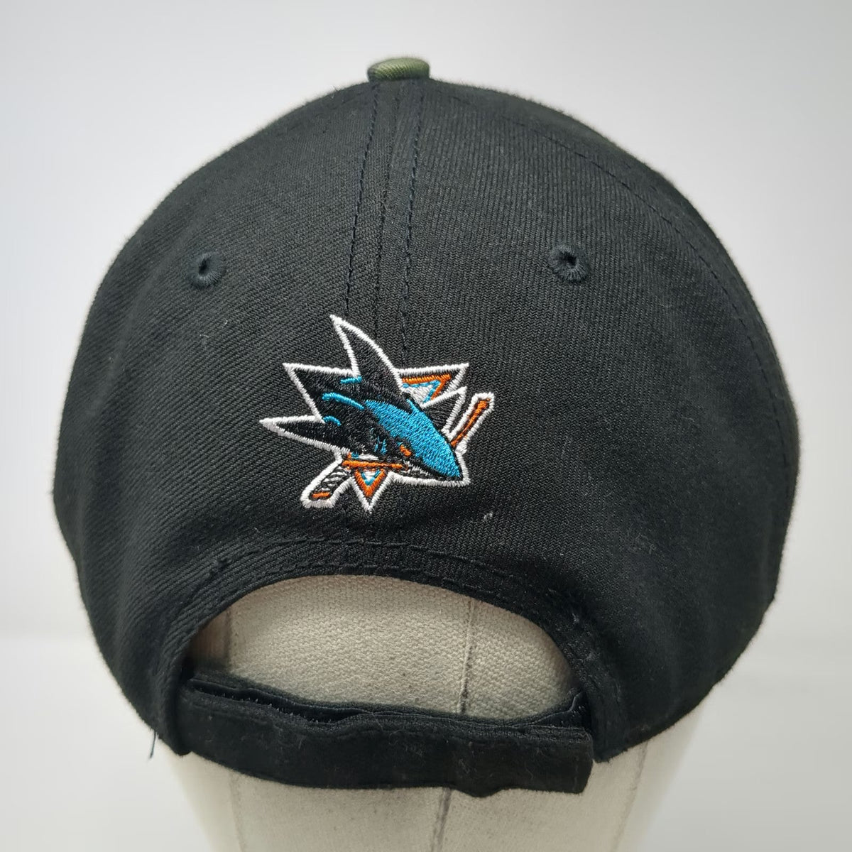 San Jose Sharks NHL New Era Cap Black Green Camo One Size Hat Strapback Logo