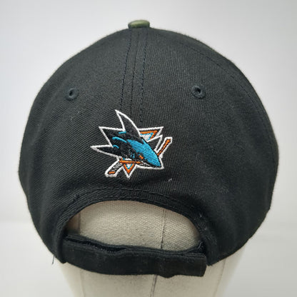 San Jose Sharks NHL New Era Cap Black Green Camo One Size Hat Strapback Logo