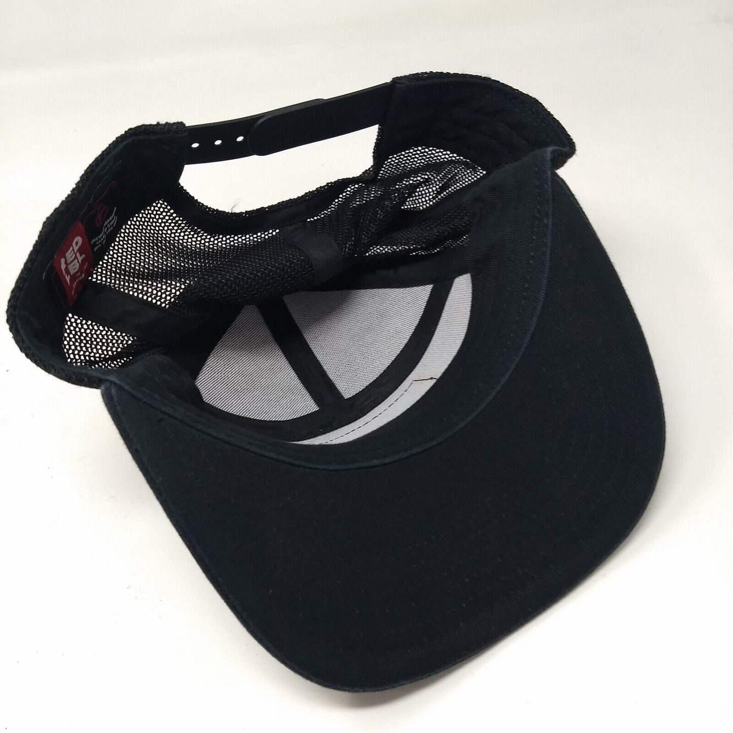 Maupin Homes Leather Patch Snapback Trucker Hat Black OSFM Mesh Back