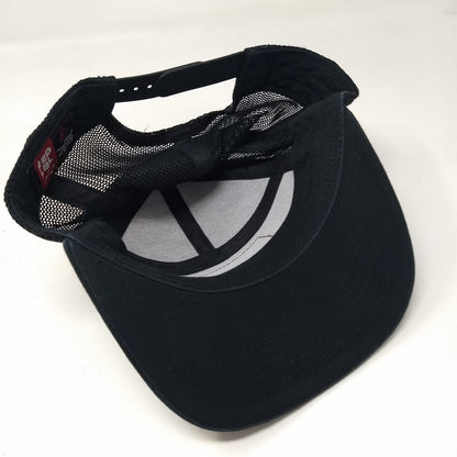 Maupin Homes Leather Patch Snapback Trucker Hat Black OSFM Mesh Back