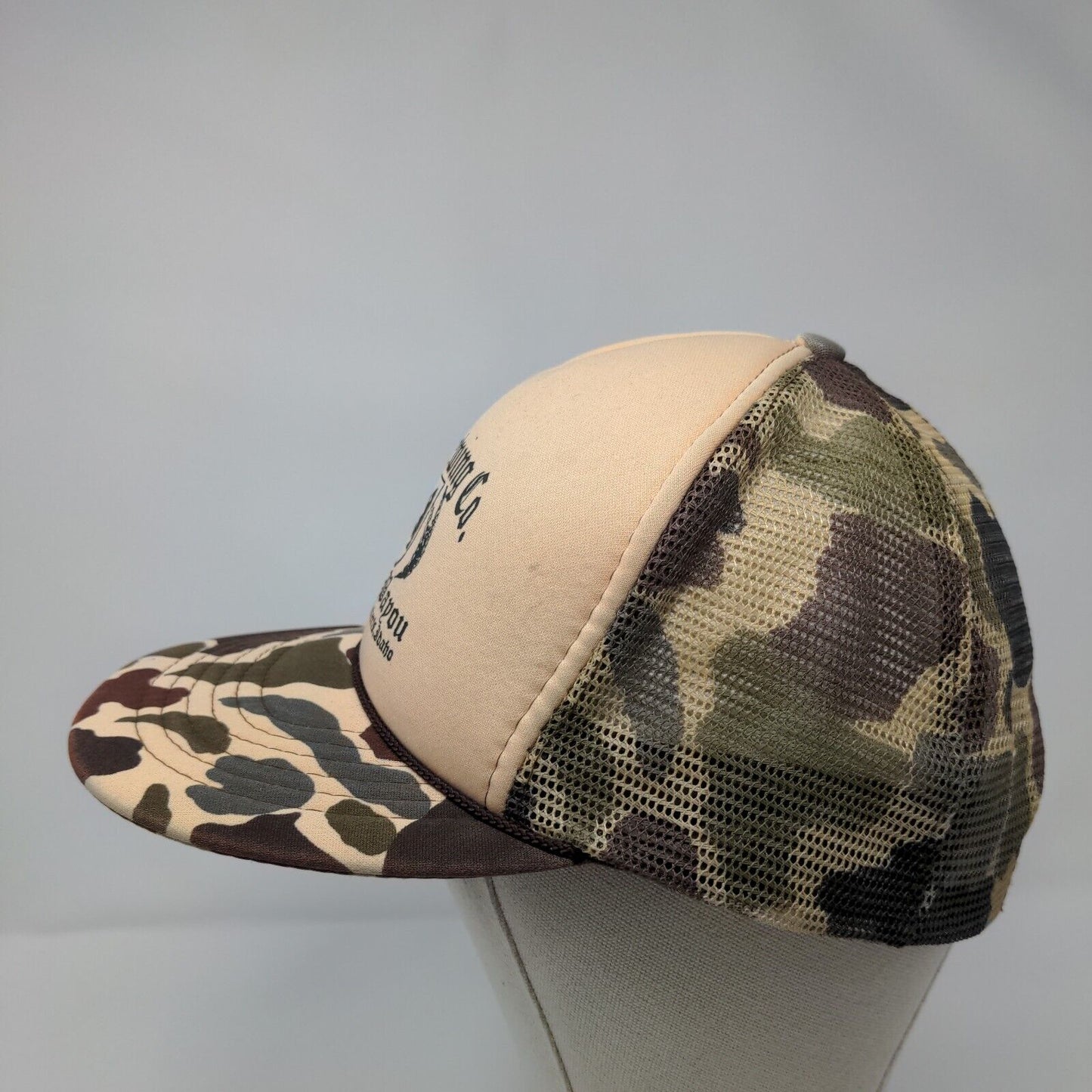 Berlin Brewing Co. Downtown Roberts Idaho Trucker Hat Camouflage Reg Size Rope