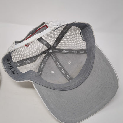 Titleist FJ PRO V1 Snapback Golf Trucker Hat White One Size Adjustable Mesh Back