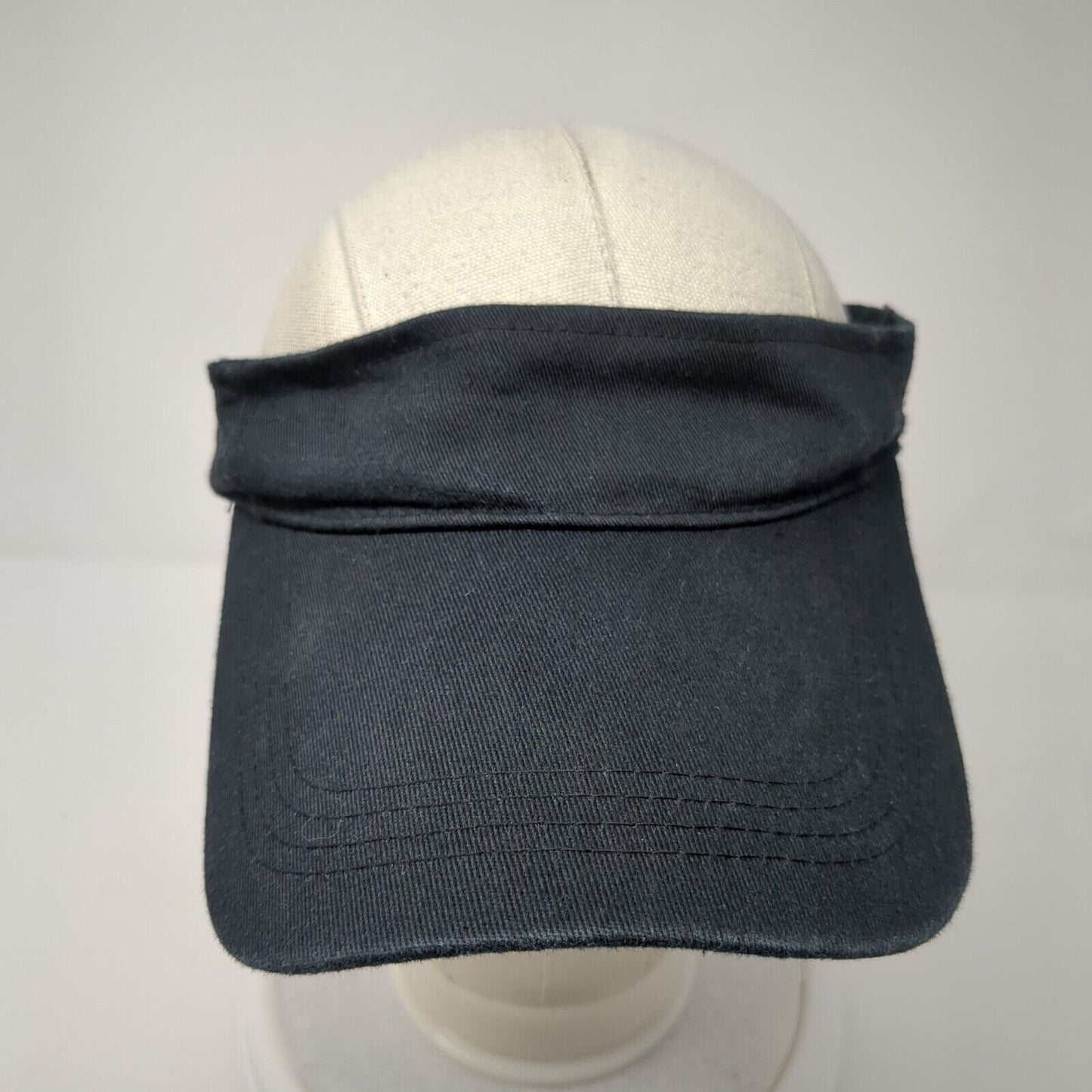 Unbranded Strapback Sun Visor Hat Black One Size Adjustable Blank