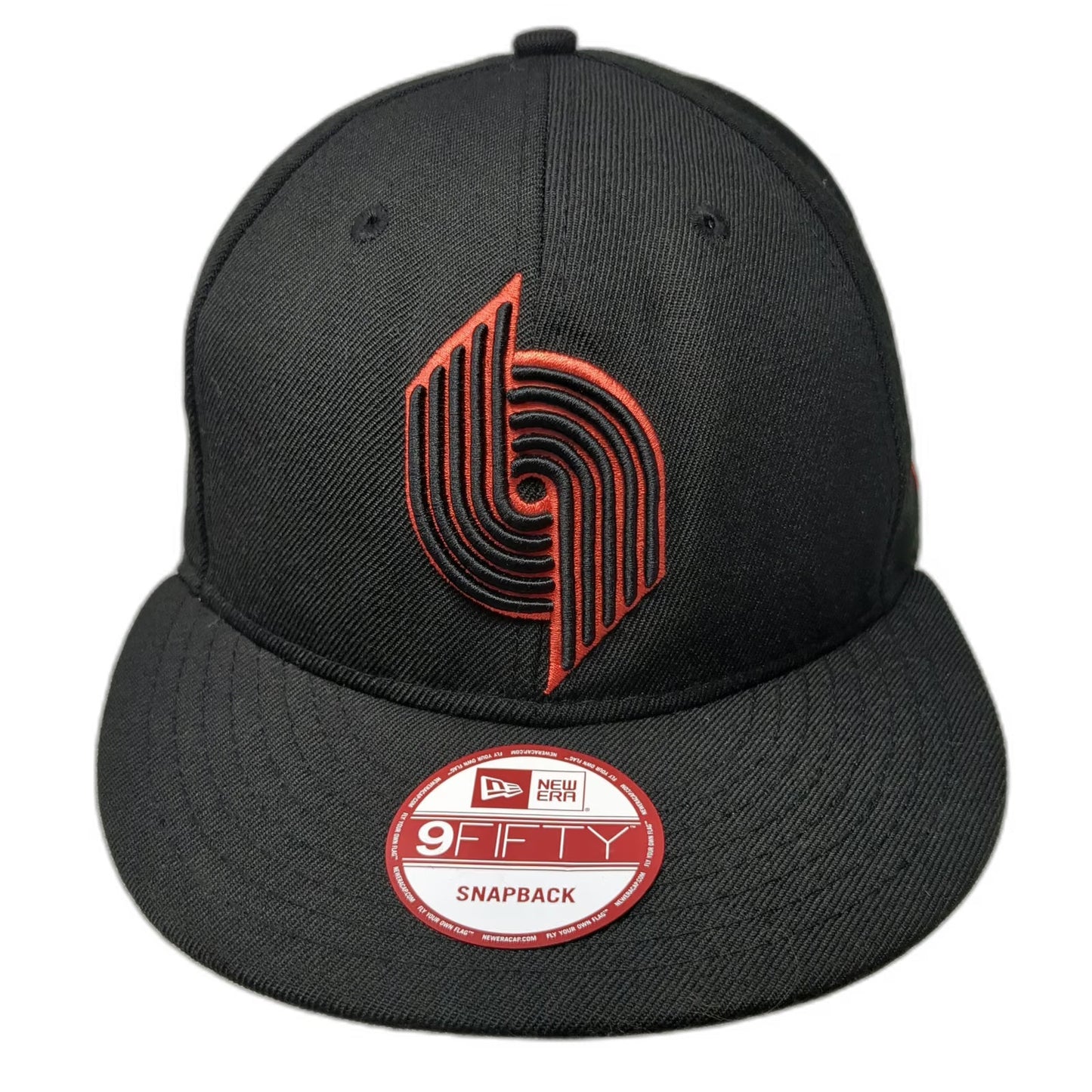 New Era Portland Trail Blazers NBA Black Snapback Hat OSFM Red Wool HWC 9FIFTY