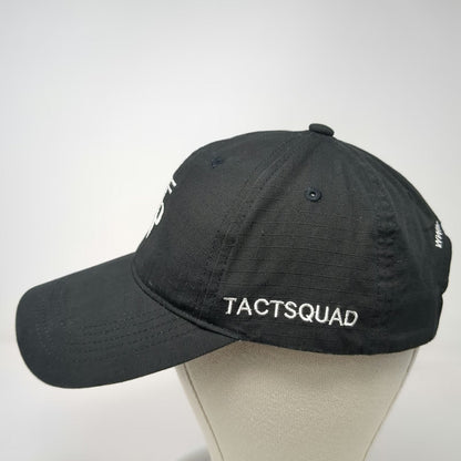 Tact Squad Baseball Cap Black One Size Strapback Tactical Logo Embroidered Hat