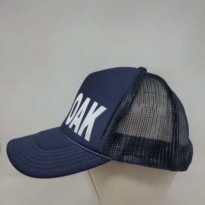 Oak Snapback Mesh Back Rope Trucker Hat Blue OSFM Adjustable Otto