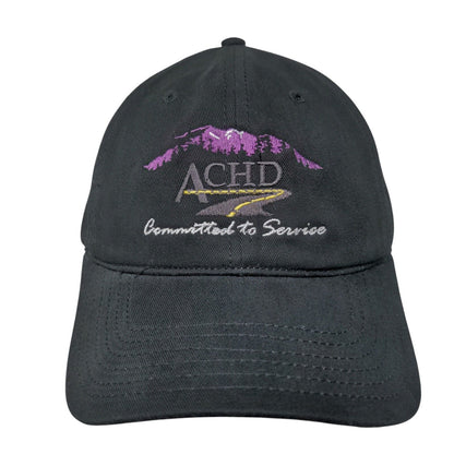 ACHD Committed To Service Strapback Hat Black OSFM Embroidered Otto
