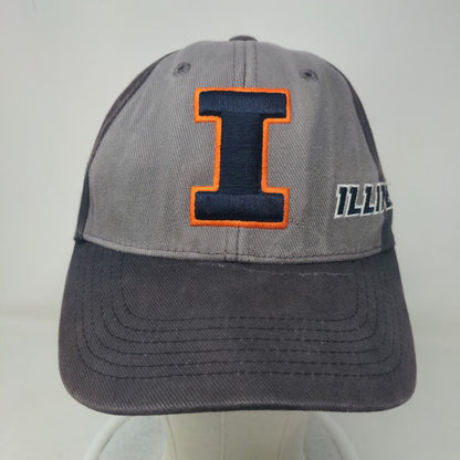 Captivating Headwear Men's Strapback Hat Blue Fighting Illini Illinois Logo