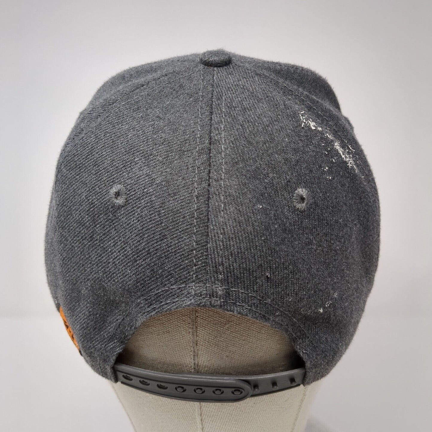 Timberline Snapback Hat Gray One Size Solid Adjustable Leather Patch