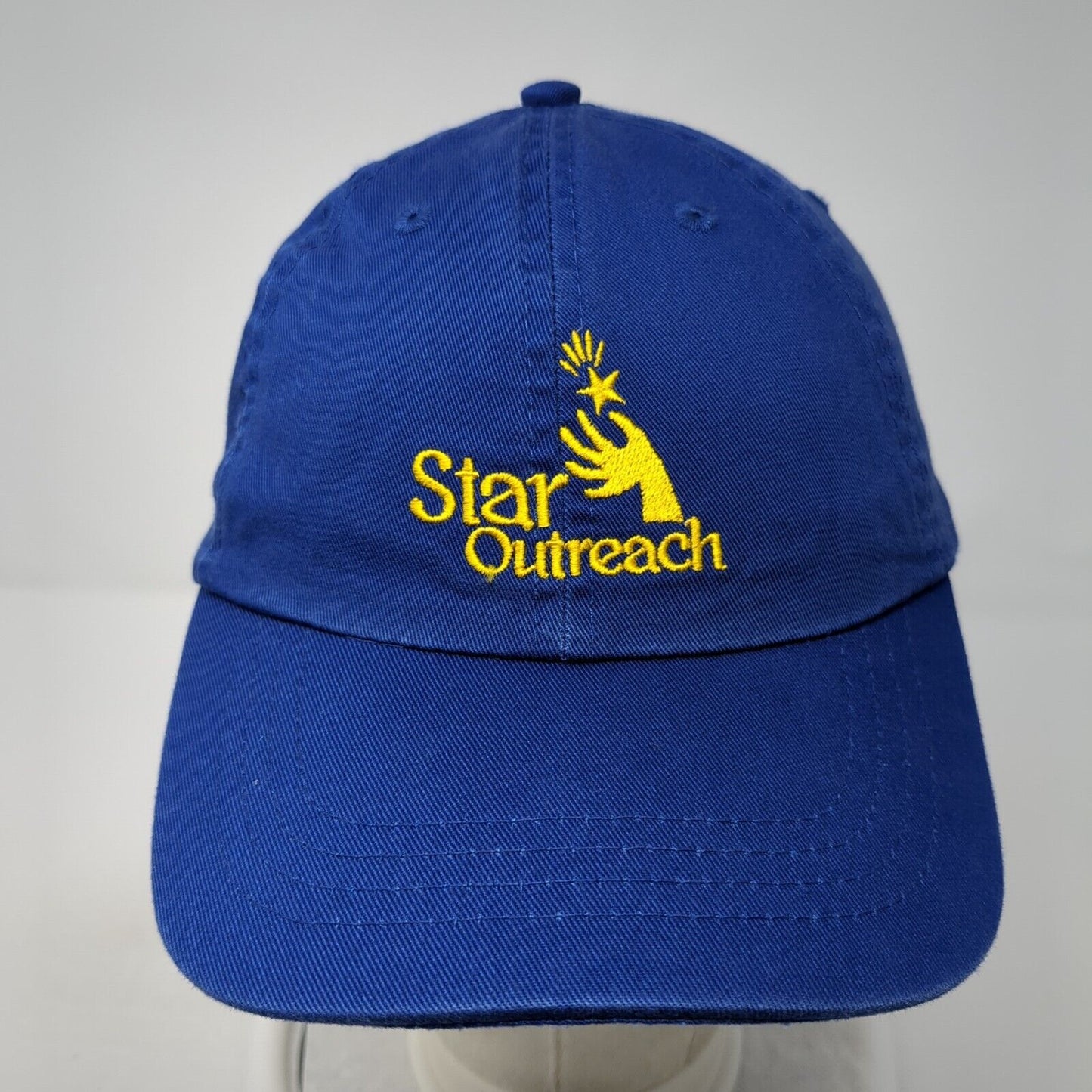 Star Outreach Strapback Hat Blue One Size Adjustable Embroidered Port & Company