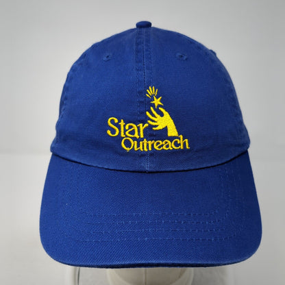 Star Outreach Strapback Hat Blue One Size Adjustable Embroidered Port & Company