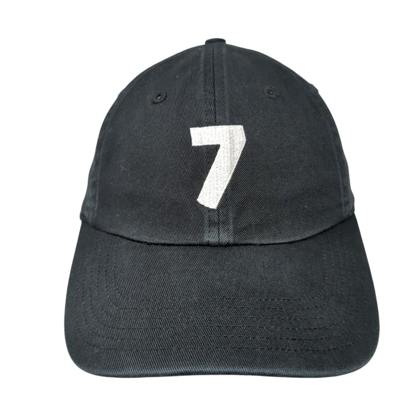 Number 7 Slideback Hat Black M/L Adjustable Vented Holes Richardson Cotton