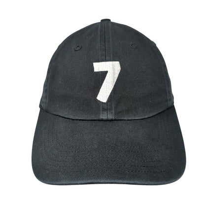 Number 7 Slideback Hat Black M/L Adjustable Vented Holes Richardson Cotton