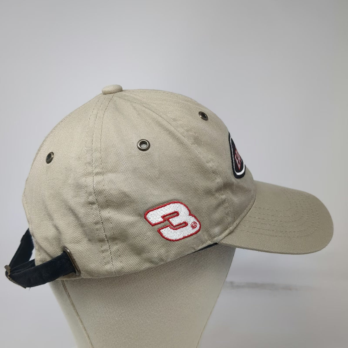 Chase Authentics Dale Earnhardt NASCAR Number 3 Beige Baseball Cap One Size Hat