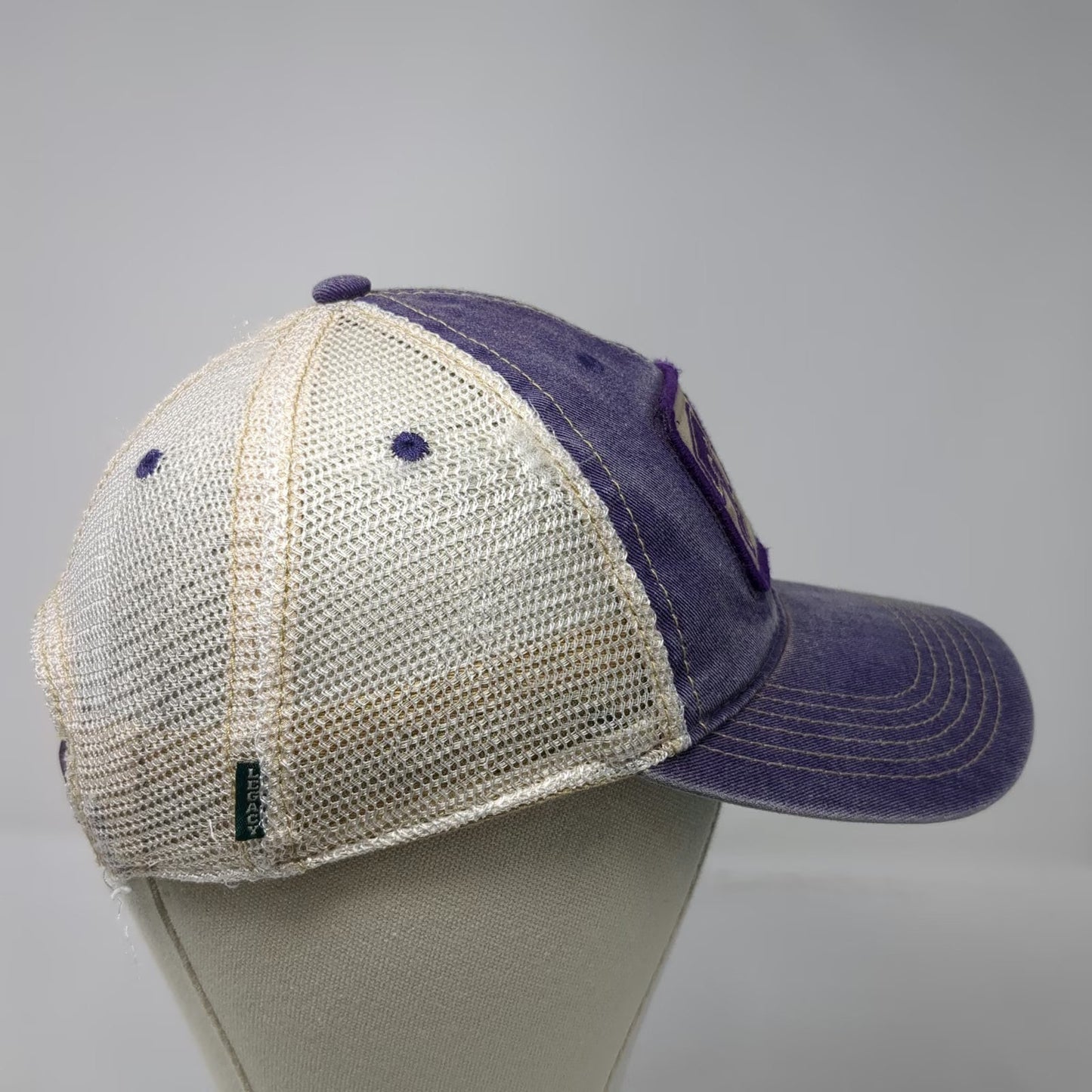 Legacy TCU NCAA Purple One Size Trucker Hat Mesh Back Snapback Green Underbrim