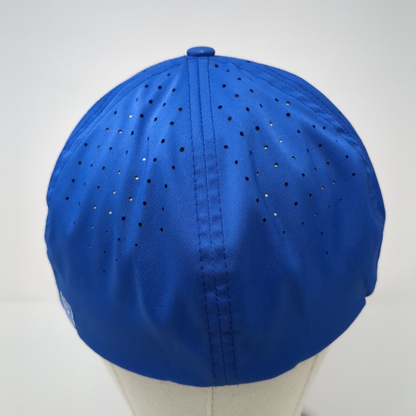NB Fitted Hat Blue Large-XL Embroidered Laser Cut Richardson PTS Lite
