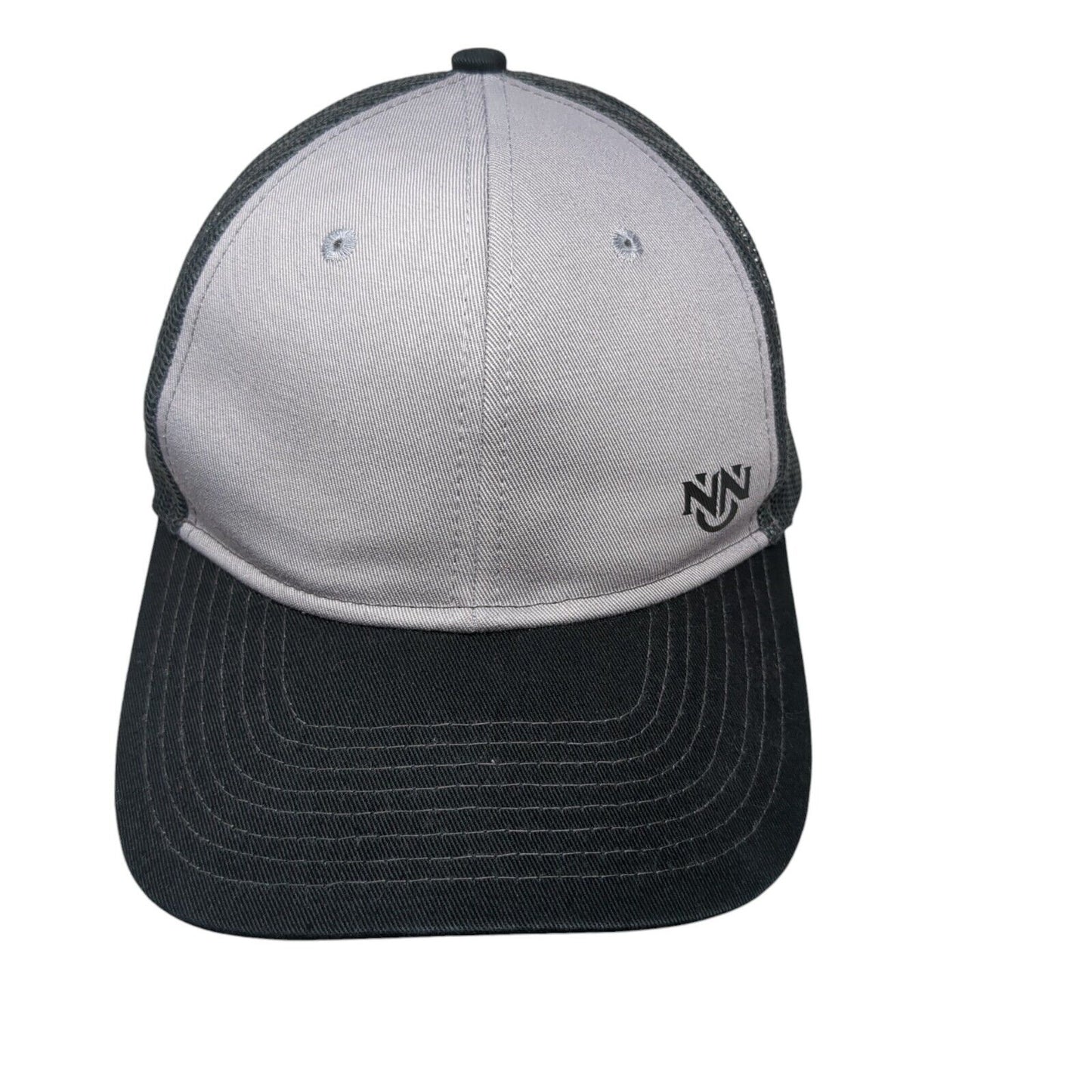 NN Snapback Trucker Hat Gray OSFA Adjustable Mesh Back Port Authority