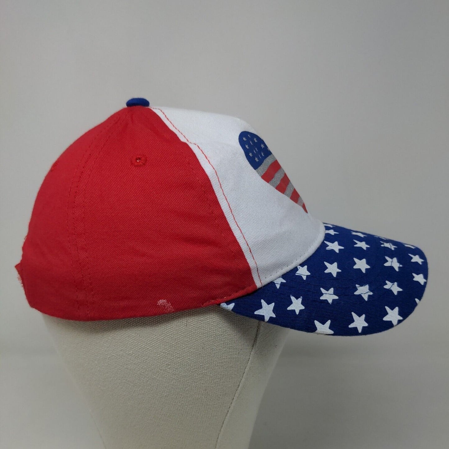 Gertex Girl's Strapback Hat Multicolor Size 4-6X Patriotic Heart Logo