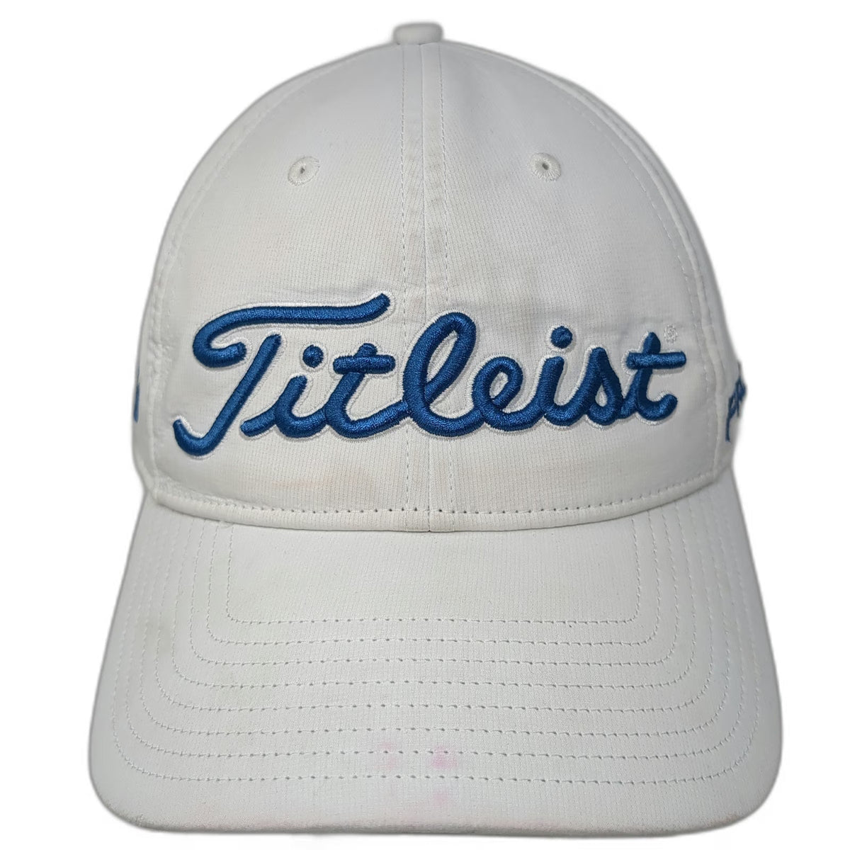 Titleist Baseball Cap White Blue One Size Pro V1 FootJoy Slideback Golf Hat