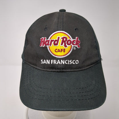 Hard Rock Cafe San Francisco Strapback Hat Black One Size Solid 6 Panel