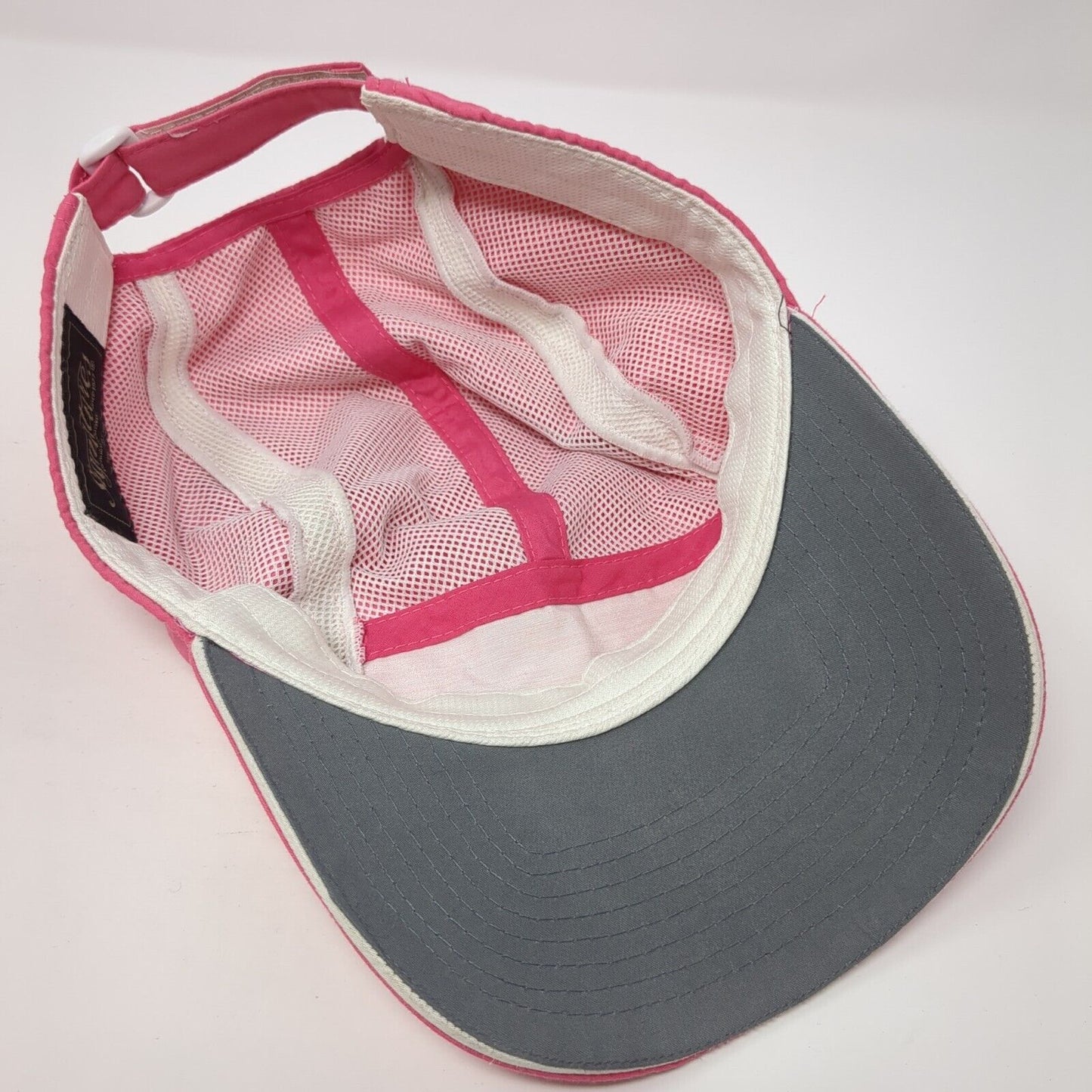 Signatures Strapback 5 Panel Cap Pink One Size Adjustable Embroidered Mesh Lined