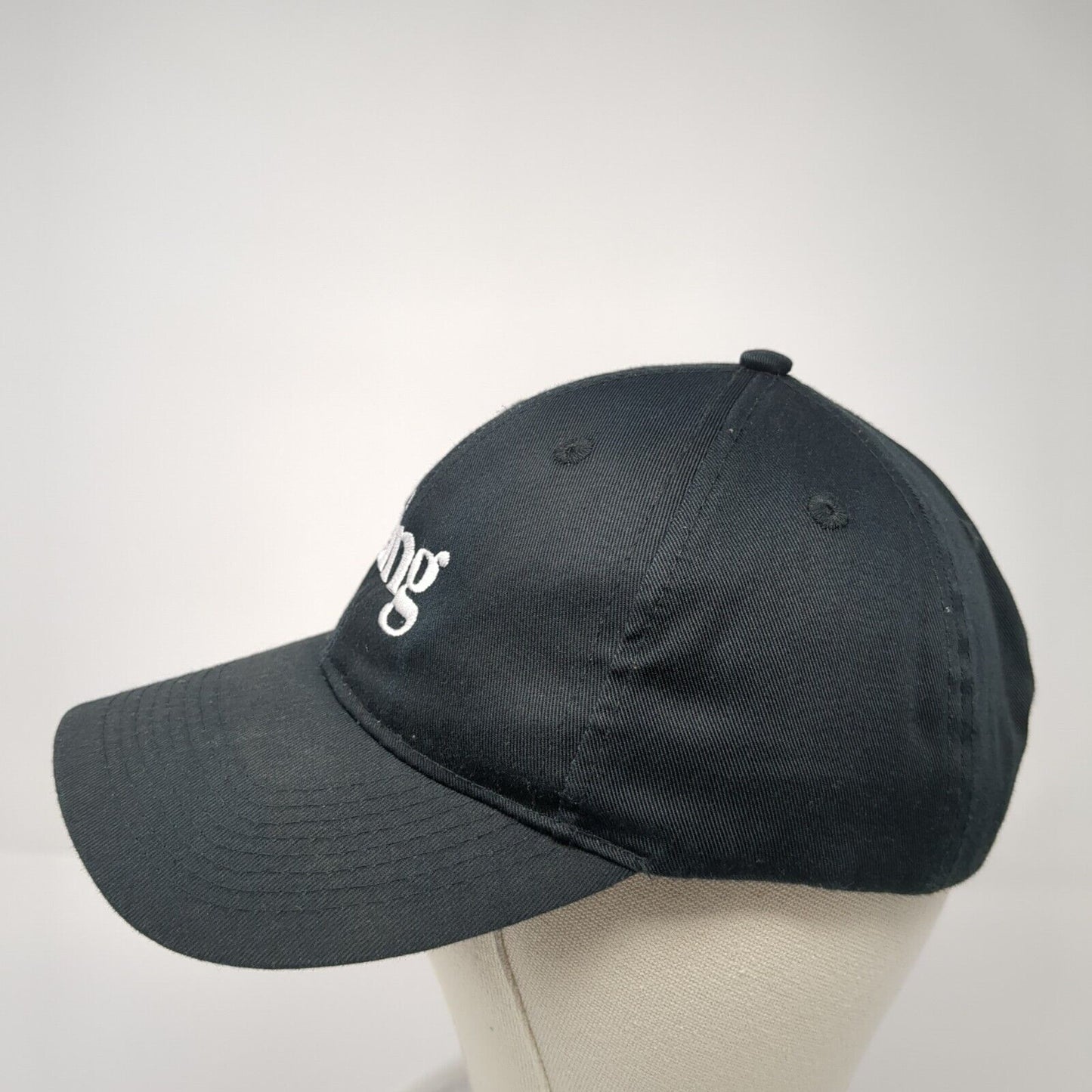 Zing Slideback Baseball Cap Black One Size Adjustable Embroidered Port Authority