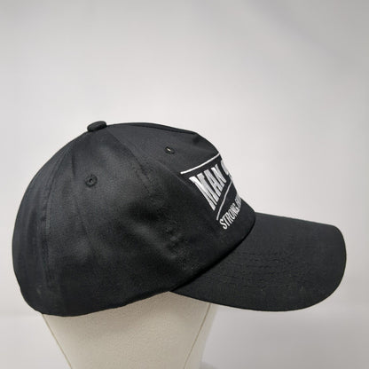Man of God Strong Faithful Fearless Strapback Hat Black One Size Solid