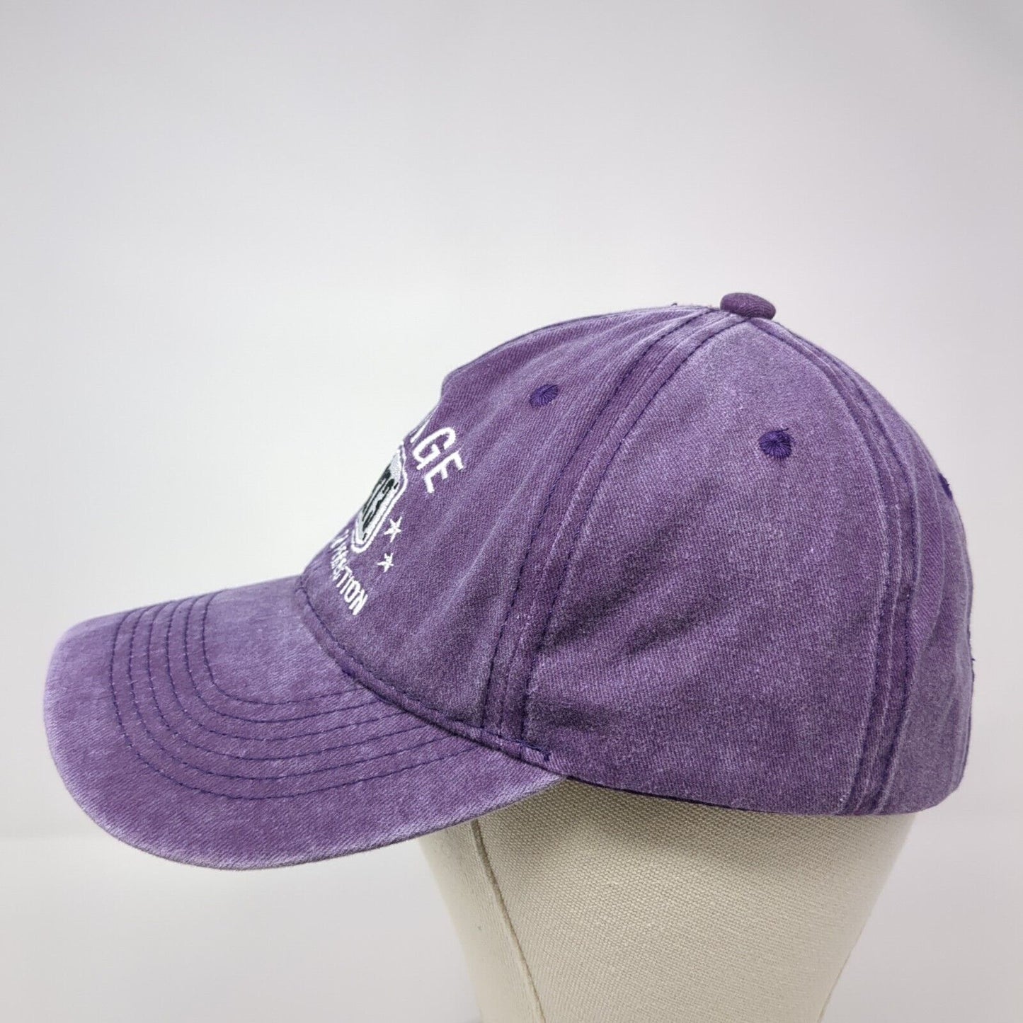 Vintage 1973 Aged To Perfection Slideback Hat Purple OSFA Embroidered 6 Panel
