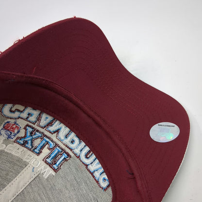 NFL Reebok Super Bowl XLII Champions Hat White Blue Red One Size Sideline Cap