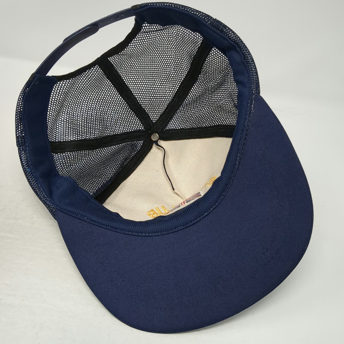 Brit Club Diego Garcia Blue Trucker Hat One Size Snapback Union Jack Flag Mesh