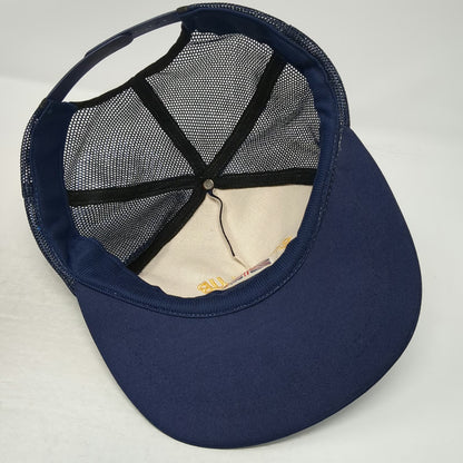 Brit Club Diego Garcia Blue Trucker Hat One Size Snapback Union Jack Flag Mesh