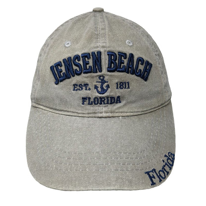 Durnin Water Baseball Cap Beige One Size Jensen Beach Florida Anchor Hat