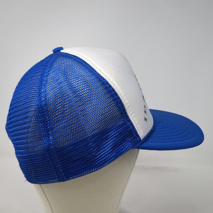 Nissin Cap Idaho Spud Candy Blue Trucker Hat One Size Mesh Back Snapback Graphic