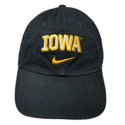 Nike Iowa Hawkeyes NCAA Cap Hat Black Yellow White One Size Heritage 86 Adjust