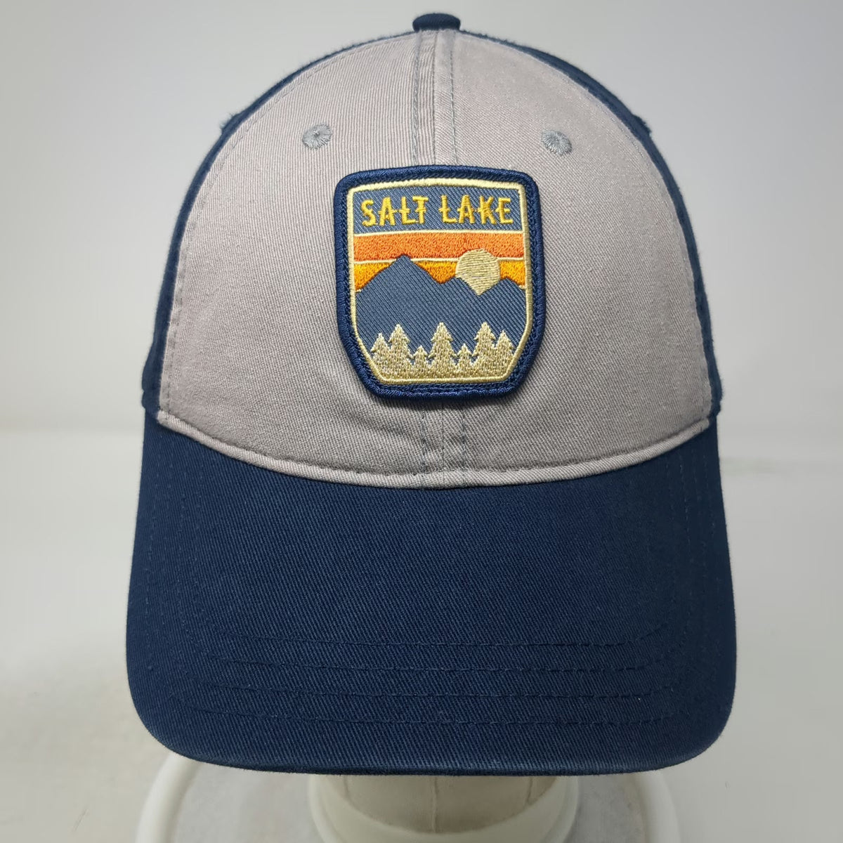 Hat Graphix Baseball Cap Blue One Size Salt Lake Utah Mountain Patch Strapback