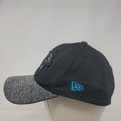 New Era Men's Fitted Hat Black S-M Embroidered Carolina Panthers Logo 39Thirty