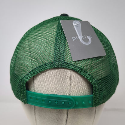 Pistil Trucker Hat Gray Green Blue One Size Mesh Snapback Marlin Pattern Patch
