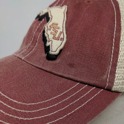 Top of the World Boy's Snapback Mesh Back Hat Red Florida State University Logo