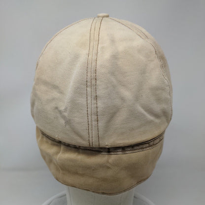 Carhartt Logo Patch Fitted Hat Tan One Size Solid 6 Panel Ear Flap