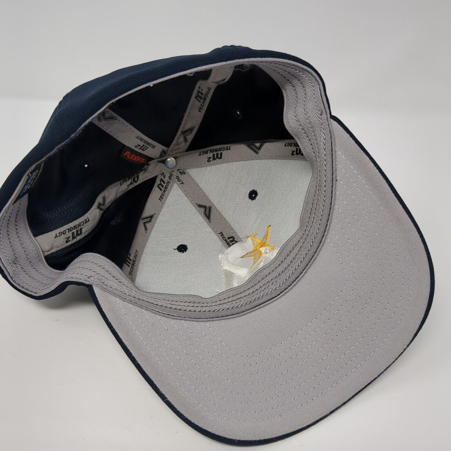 M Star Logo Fitted Hat Blue 6 7/8-7 3/8 Pacific Headwear Performance