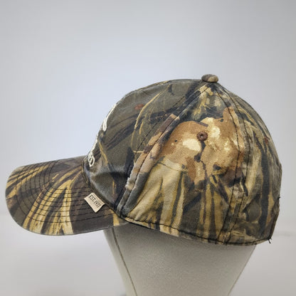 Outdoor Cap Baseball Brown Green Camo One Size Ducks Unlimited Slideback Hat