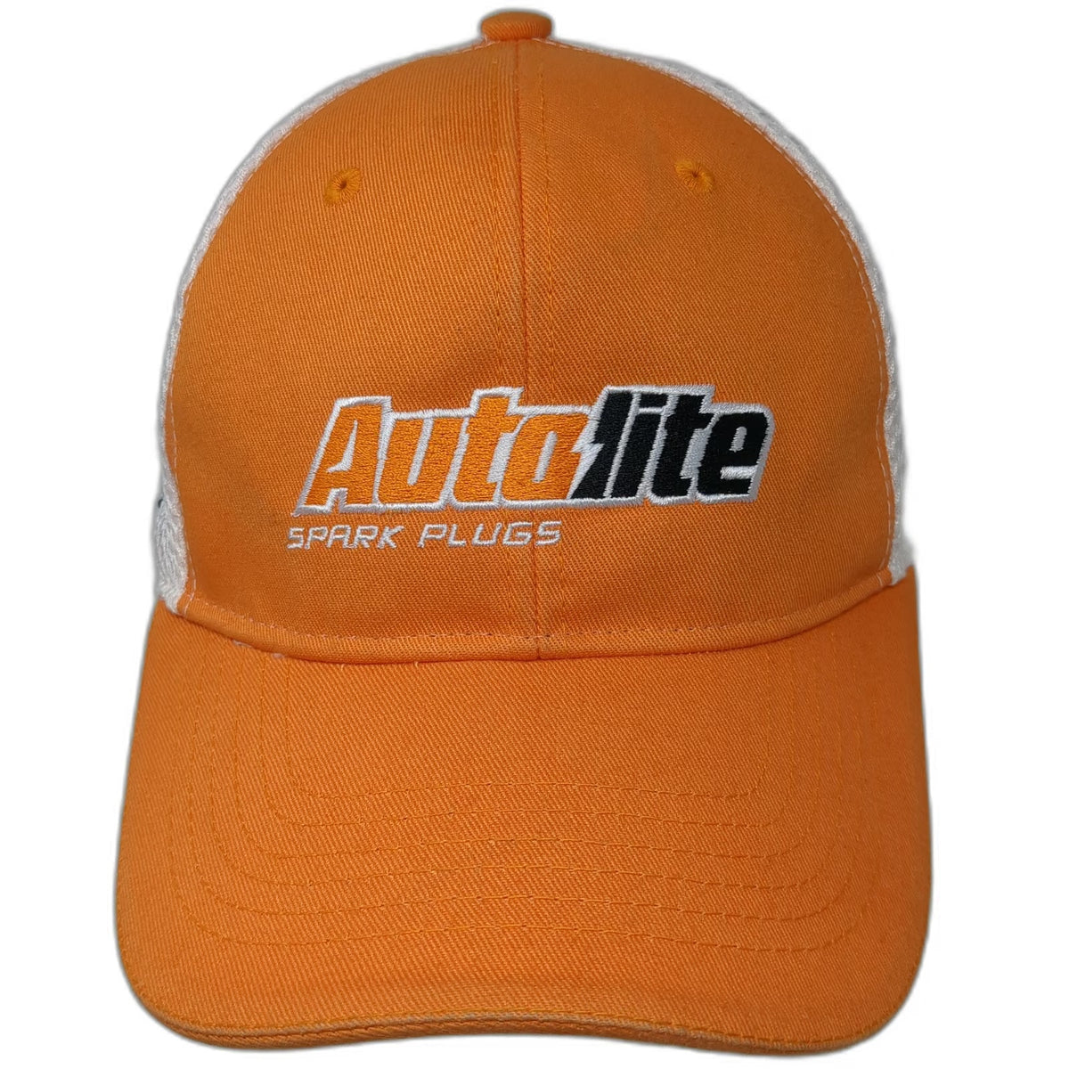 AutoLite Spark Plugs NASCAR Performance Orange Baseball Cap Hat One Size Mesh